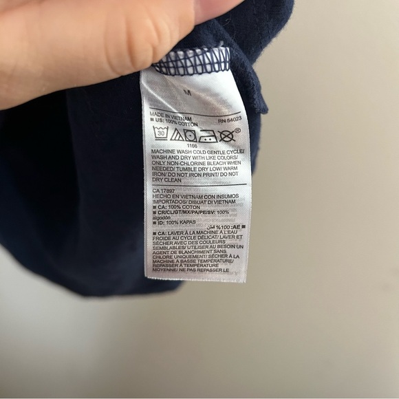 Old Navy Tee Shirt Navy Blue Everywear Short Sleeve Crewneck Neutral Casual - Picture 7 of 8